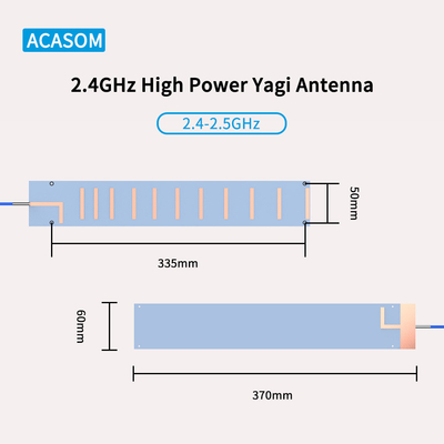 RFSMA مرد Yagi Drone Jammer آنتن 50 اوم 13 دی بی آی افزایش بالا